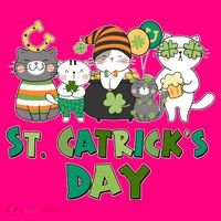 Funny St Catrick's Day St Patrick's Day Cats Mousepad thumb 1