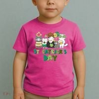 Funny St Catrick's Day St Patrick's Day Cats Toddler T-Shirt thumb 2