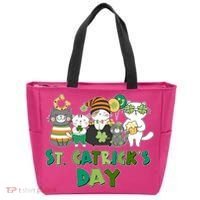 Funny St Catrick's Day St Patrick's Day Cats Tote Bag thumb 0