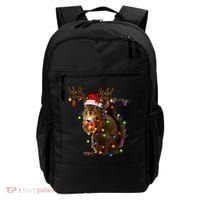 Funny Squirrel Christmas Tree Lights Reindeer Santa Hat Xmas Gift Backpack thumb 0