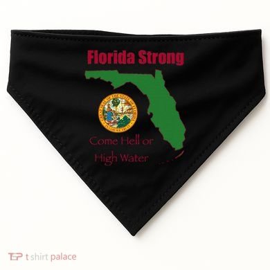 Florida Strong Come Hell Or High Water USA-Made Doggie Bandana