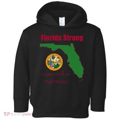 Florida Strong Come Hell Or High Water Toddler Hoodie