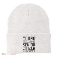 Funny Senior Citizen Reminder Beanie thumb 0
