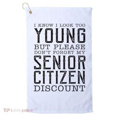 Funny Senior Citizen Reminder Golf Towel