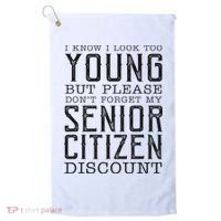 Funny Senior Citizen Reminder Golf Towel thumb 0