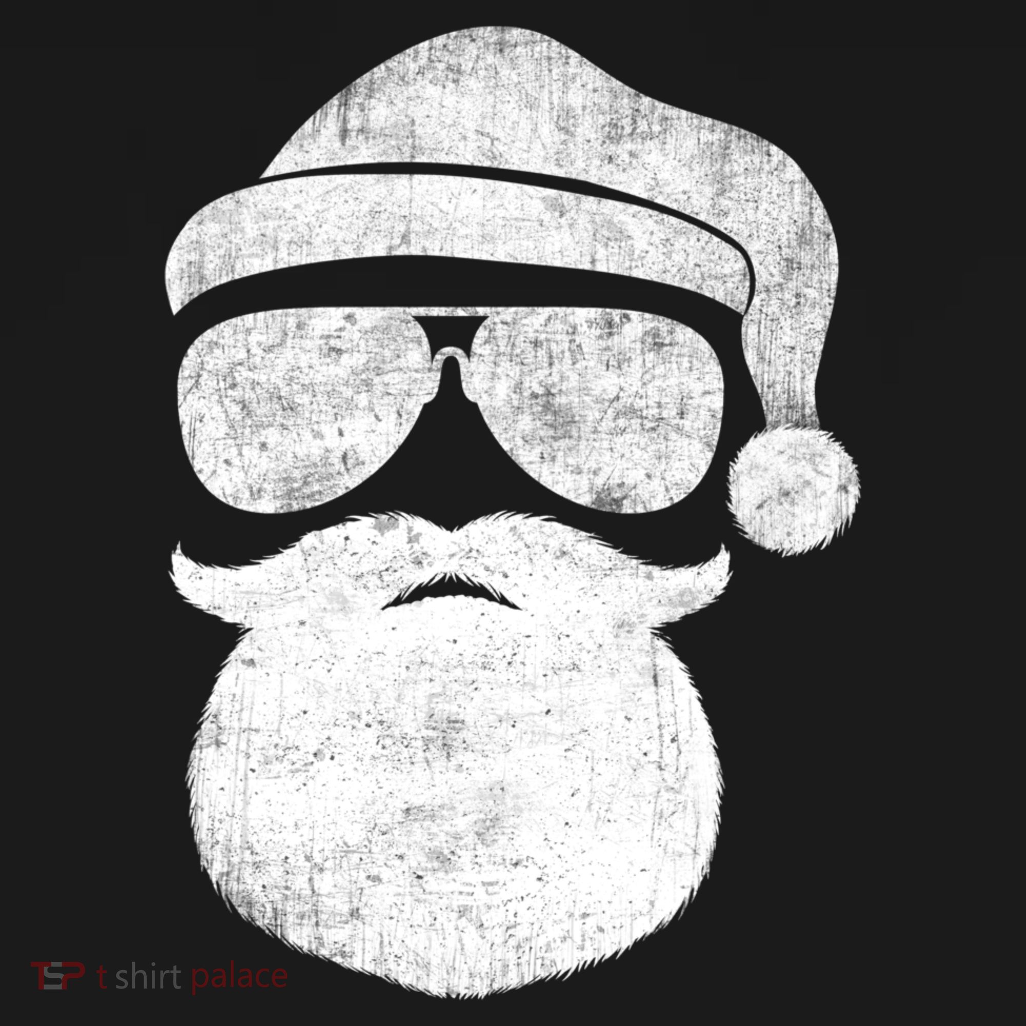 Funny Santa Claus Face Sunglasses With Hat Beard Christmas Bucket Hat