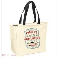 FrostyS Snowflake Cafe With Hot Cocoa And Cookies Christmas Tote Bag thumb 2