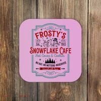 FrostyS Snowflake Cafe With Hot Cocoa And Cookies Christmas Coaster thumb 0