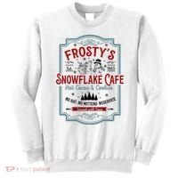 FrostyS Snowflake Cafe With Hot Cocoa And Cookies Christmas Sweatshirt thumb 0