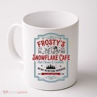 FrostyS Snowflake Cafe With Hot Cocoa And Cookies Christmas Coffee Mug thumb 0