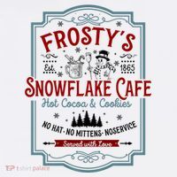 FrostyS Snowflake Cafe With Hot Cocoa And Cookies Christmas Mousepad thumb 1