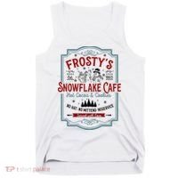 FrostyS Snowflake Cafe With Hot Cocoa And Cookies Christmas Tank Top thumb 0