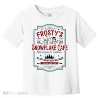 FrostyS Snowflake Cafe With Hot Cocoa And Cookies Christmas Toddler T-Shirt thumb 0