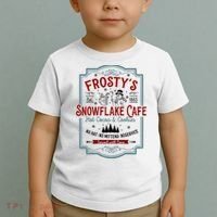 FrostyS Snowflake Cafe With Hot Cocoa And Cookies Christmas Toddler T-Shirt thumb 2