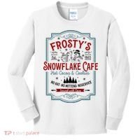FrostyS Snowflake Cafe With Hot Cocoa And Cookies Christmas Kids Long Sleeve Shirt thumb 0