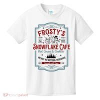 FrostyS Snowflake Cafe With Hot Cocoa And Cookies Christmas Kids T-Shirt thumb 0