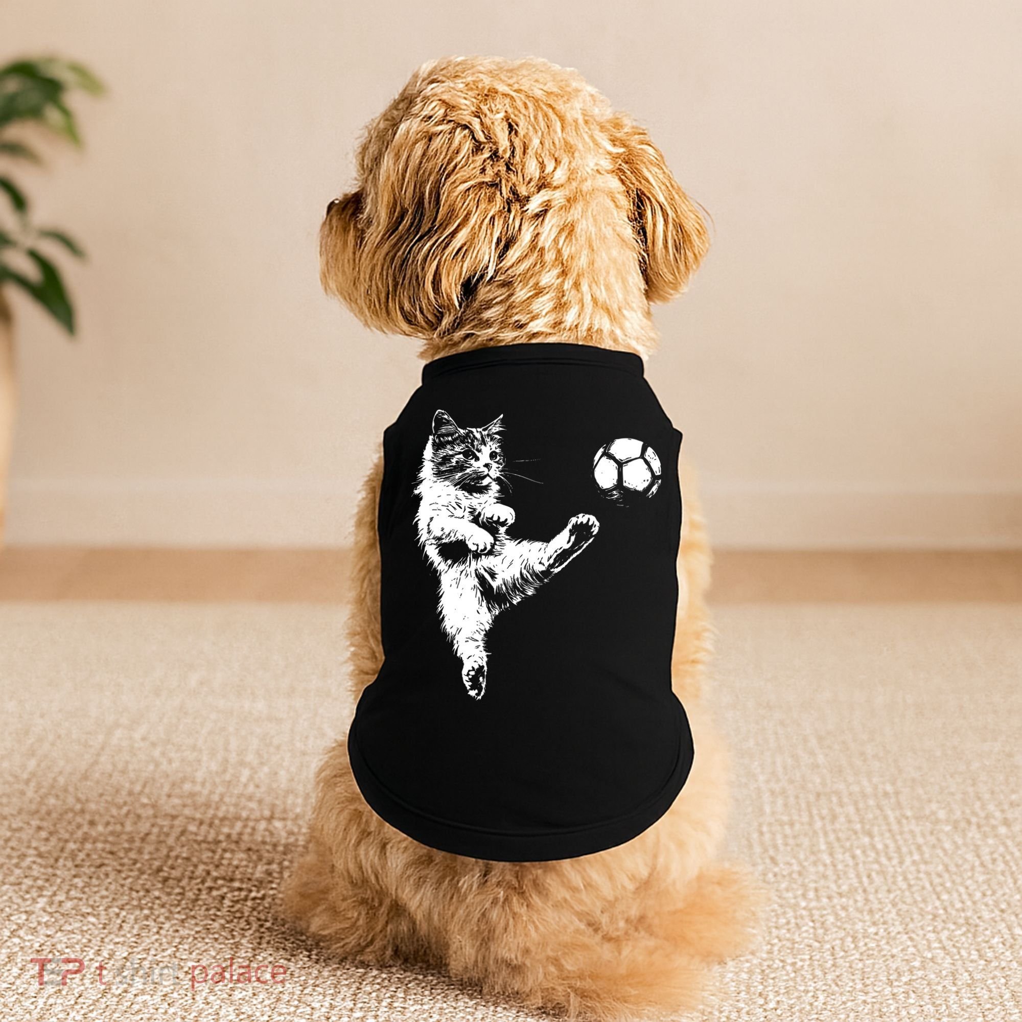 Funny Soccer Cat Doggie Tank