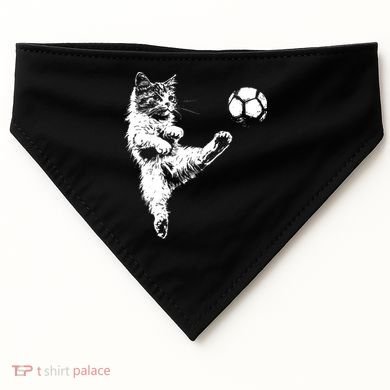 Funny Soccer Cat USA-Made Doggie Bandana