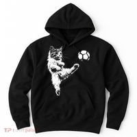 Funny Soccer Cat Hoodie thumb 0