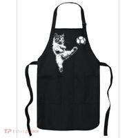 Funny Soccer Cat Apron thumb 0