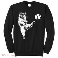 Funny Soccer Cat Sweatshirt thumb 0