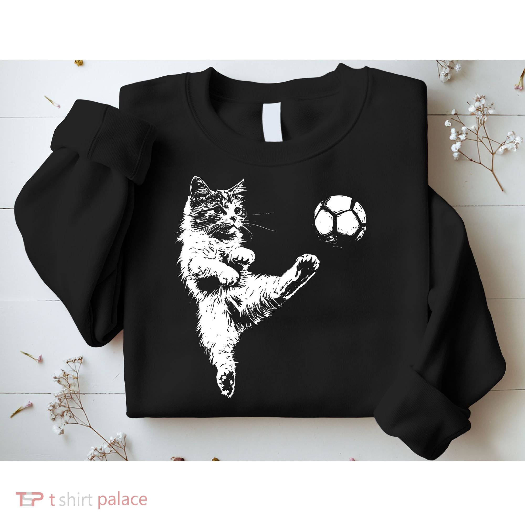 Funny Soccer Cat Sweatshirt
