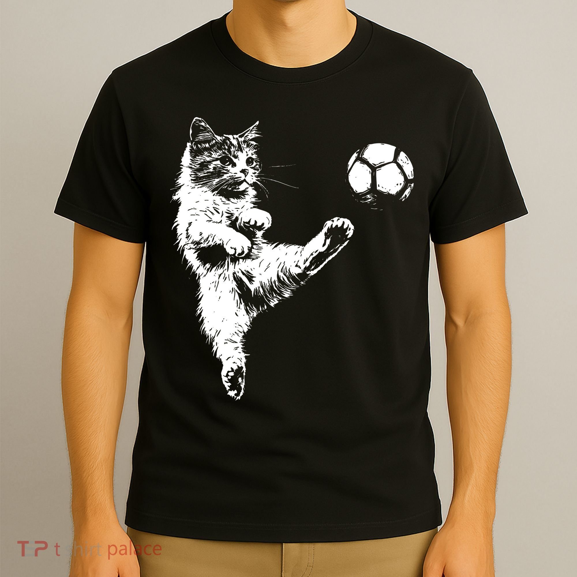 Funny Soccer Cat T-Shirt