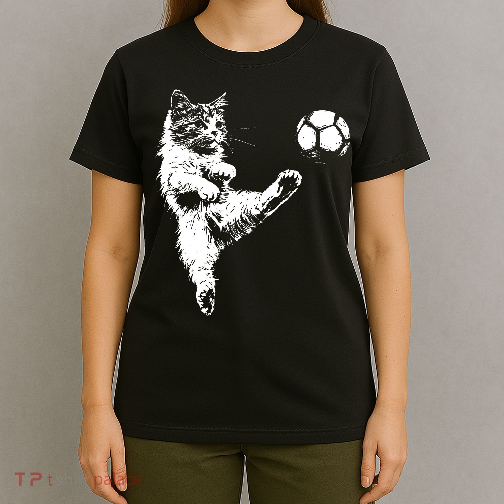 Funny Soccer Cat T-Shirt