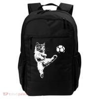 Funny Soccer Cat Backpack thumb 0
