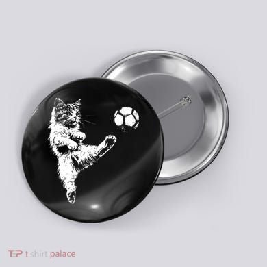 Funny Soccer Cat Button