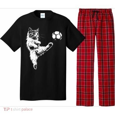 Funny Soccer Cat Pajama Set