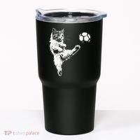 Funny Soccer Cat Tumbler thumb 0