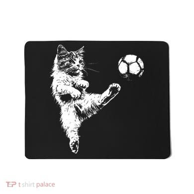 Funny Soccer Cat Mousepad