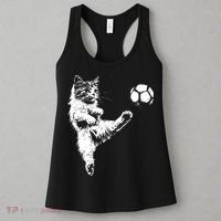 Funny Soccer Cat Women's Tank Top thumb 3