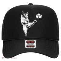 Funny Soccer Cat Hat thumb 0