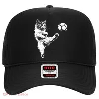 Funny Soccer Cat Hat thumb 0