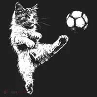 Funny Soccer Cat Hat thumb 2