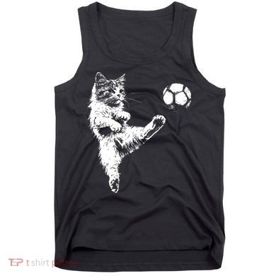 Funny Soccer Cat Tank Top