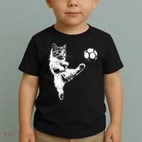 Funny Soccer Cat Toddler T-Shirt thumb 2