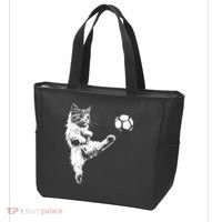 Funny Soccer Cat Tote Bag thumb 3