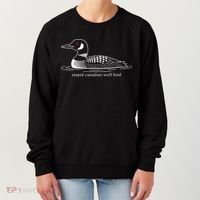 Funny Stupid Canadian Wolf Bird Women's Sweatshirt thumb 0