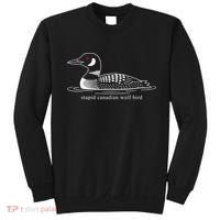 Funny Stupid Canadian Wolf Bird Sweatshirt thumb 0