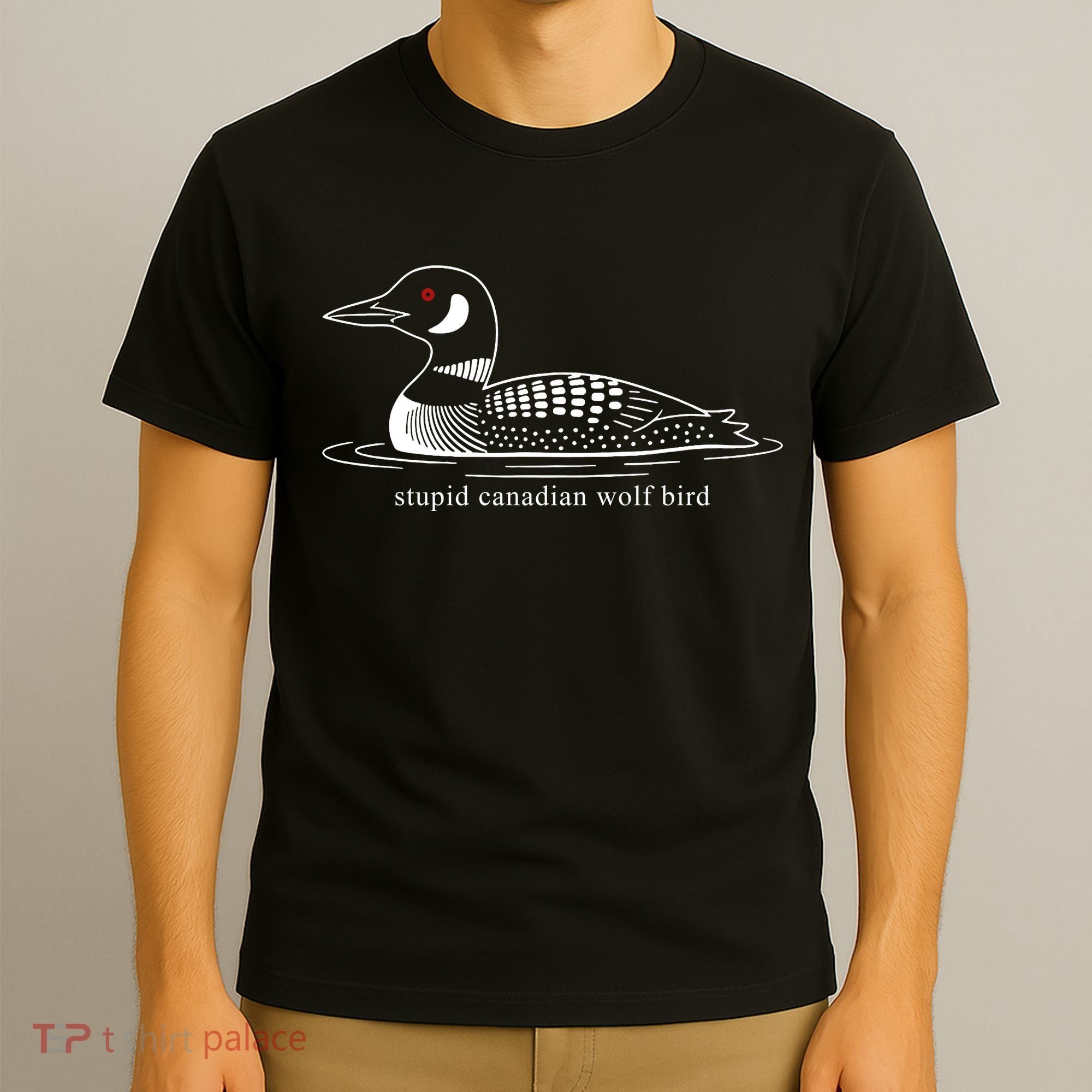 Funny Stupid Canadian Wolf Bird T-Shirt