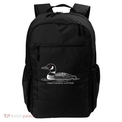 Funny Stupid Canadian Wolf Bird Backpack