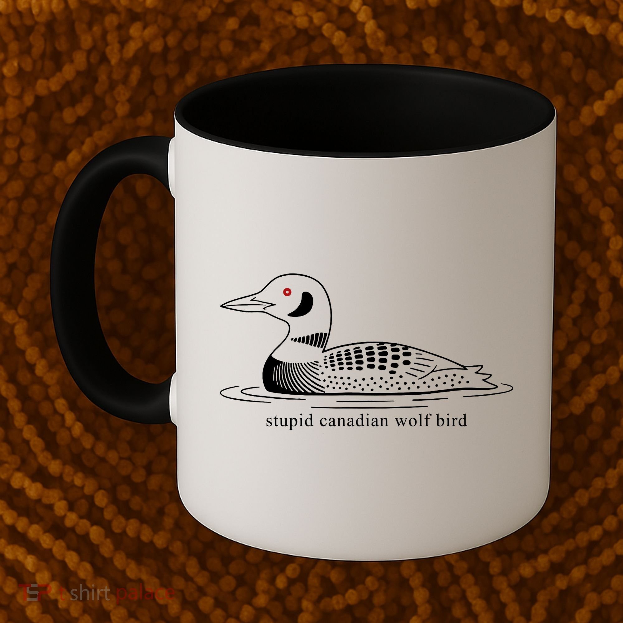 Funny Stupid Canadian Wolf Bird Coffee Mug