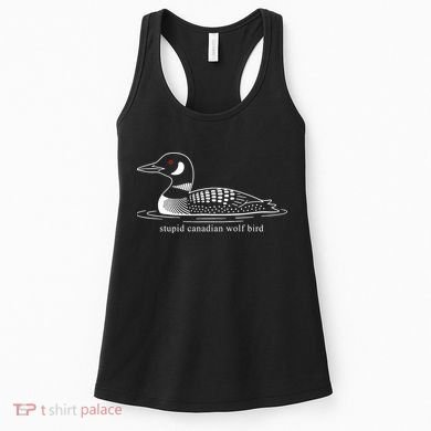 Funny Stupid Canadian Wolf Bird Women's Tank Top