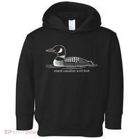Funny Stupid Canadian Wolf Bird Toddler Hoodie thumb 0