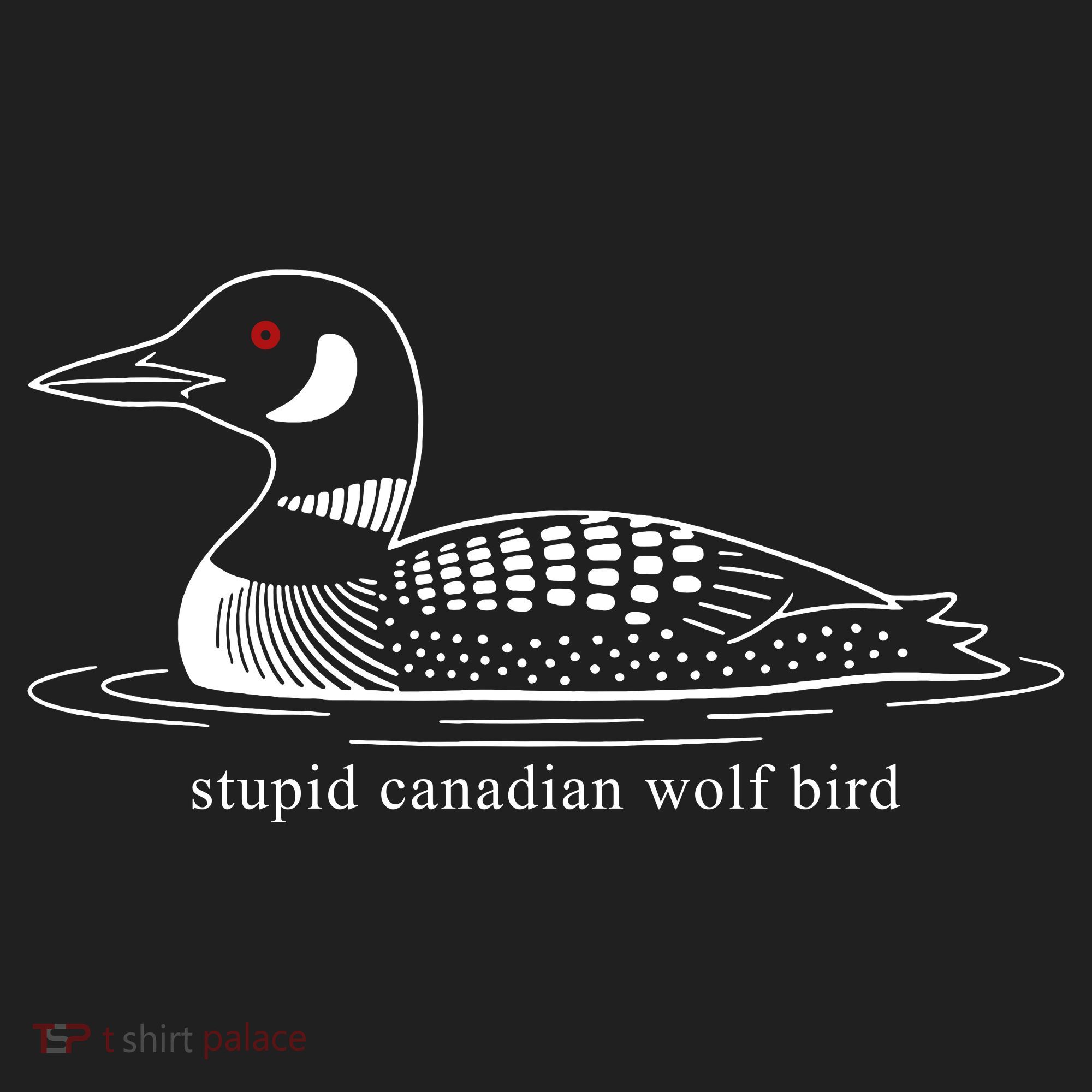 Funny Stupid Canadian Wolf Bird Golf Towel