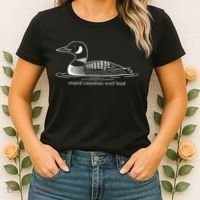 Funny Stupid Canadian Wolf Bird Women's T-Shirt thumb 2