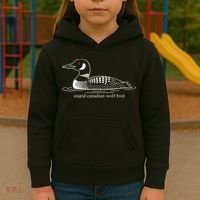 Funny Stupid Canadian Wolf Bird Kids Hoodie thumb 3